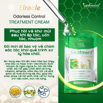 Kem ủ tóc dành cho tóc hư tổn Elracle Treatment Cream 3 In 1 Thái Lan ảnh 2