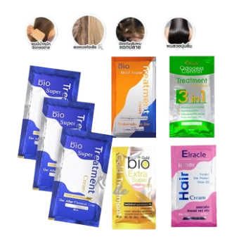 Ảnh sản phẩm Comnbo 2 túi kem ủ tóc dành cho tóc hư tổn Elracle Treatment Cream 3 In 1 Thái Lan 1
