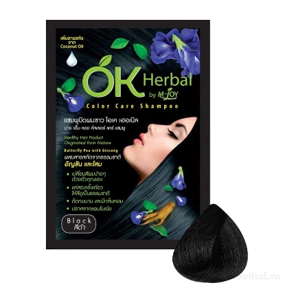 Dầu gội nhuộm màu tóc thảo dược OK Herbal Color Care Shampoo ảnh 11