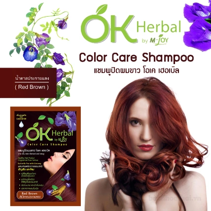 Dầu gội nhuộm màu tóc thảo dược OK Herbal Color Care Shampoo ảnh 7