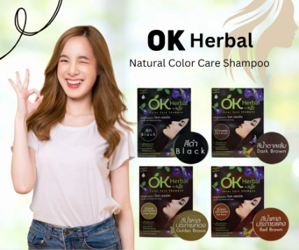 Dầu gội nhuộm màu tóc thảo dược OK Herbal Color Care Shampoo ảnh 12