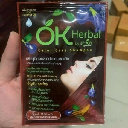 Dầu gội nhuộm màu tóc thảo dược OK Herbal Color Care Shampoo ảnh 2