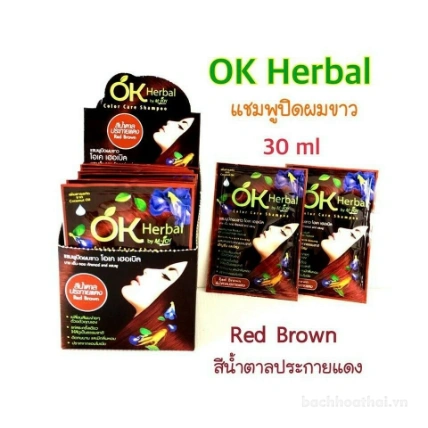 Dầu gội nhuộm màu tóc thảo dược OK Herbal Color Care Shampoo ảnh 3