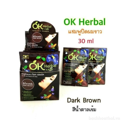 Dầu gội nhuộm màu tóc thảo dược OK Herbal Color Care Shampoo ảnh 4
