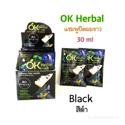 Dầu gội nhuộm màu tóc thảo dược OK Herbal Color Care Shampoo ảnh 5