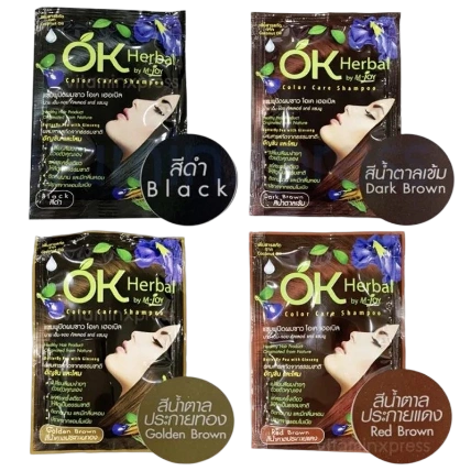 Dầu gội nhuộm màu tóc thảo dược OK Herbal Color Care Shampoo ảnh 1