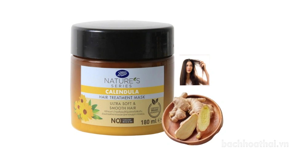 Ủ tóc gừng Boots Nature’s Series Ginger Hair Treatment Mask