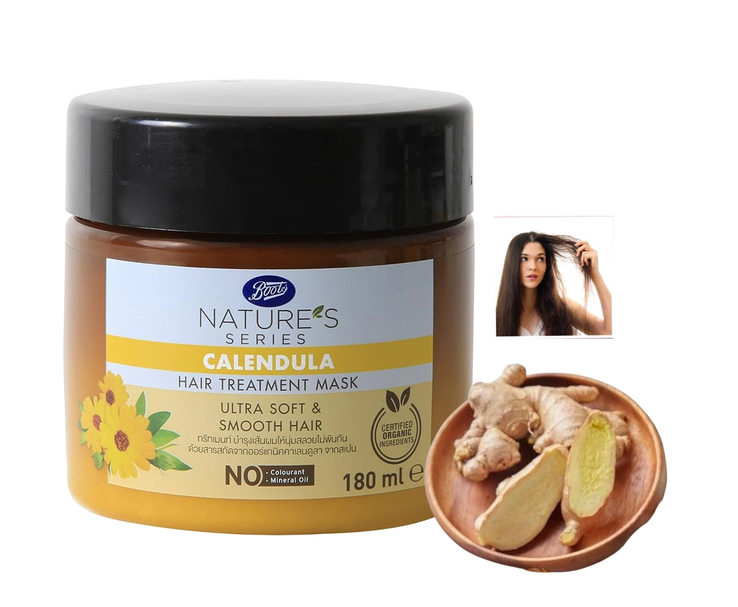 Ủ tóc gừng Boots Nature's Series Ginger Hair Treatment Mask