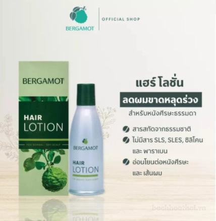 Dầu dưỡng tóc loại bỏ gàu ngừa gãy rụng Bergamot Hair Lotion Kaffir Lime ảnh 4