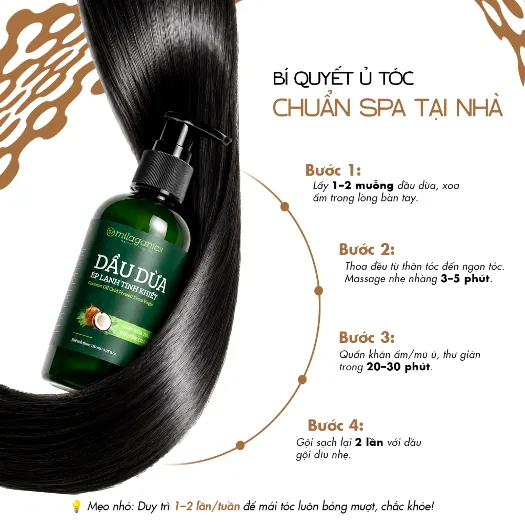 Ảnh sản phẩm Dầu dừa ép Lạnh MILAGANICS Coconut Oil giảm xơ rối, dày mượt 2