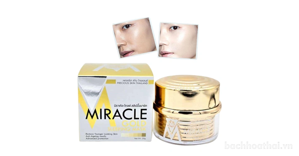 Mặt nạ ngủ nám, tàn nhang Miracle Gold Sleeping Mask Thái Lan