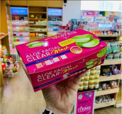 Gel lột mụn nha đam thu nhỏ lỗ chân lông Aloe facial Clear Mask Precious Skin 22gr ảnh 3