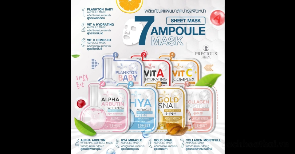 Mặt nạ chăm sóc da Precious Skin Ampoule 7 Mask