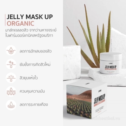 Mặt nạ thạch hữu cơ đánh bay mụn dưỡng trắng da Lanos Jelly Mask up Organic ảnh 8