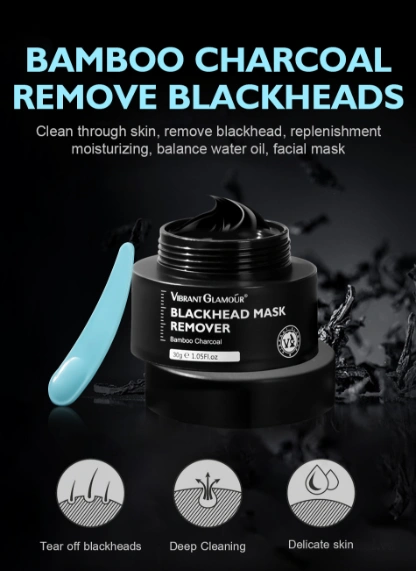 Mặt nạ lột mụn chiết xuất than tre, bùn khoáng Vibrant Glamour Blackhead Remover Mask ảnh 7