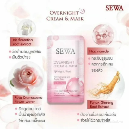 Mặt nạ dưỡng da ban đêm Sewa Overnight Cream & Mask nuôi dưỡng và giải quyết vấn đề lão hóa da ảnh 7