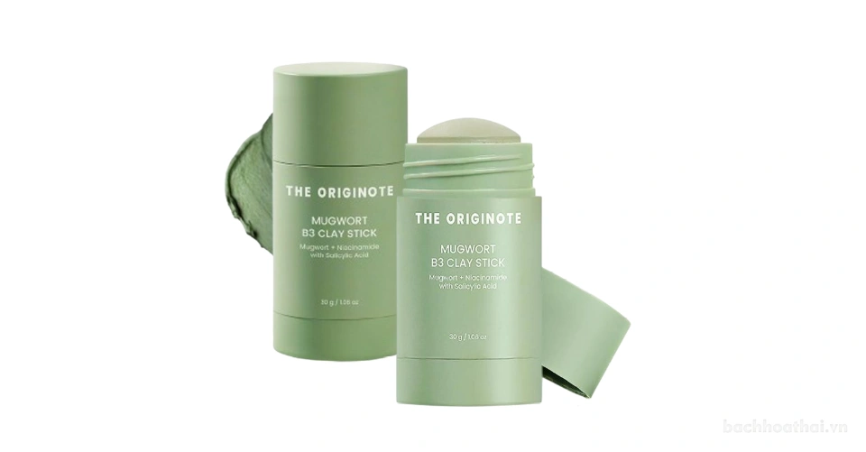 Thanh lăn mặt nạ đất sét ngải cứu The Originote B3 Clay Stick se khít lỗ chân lông