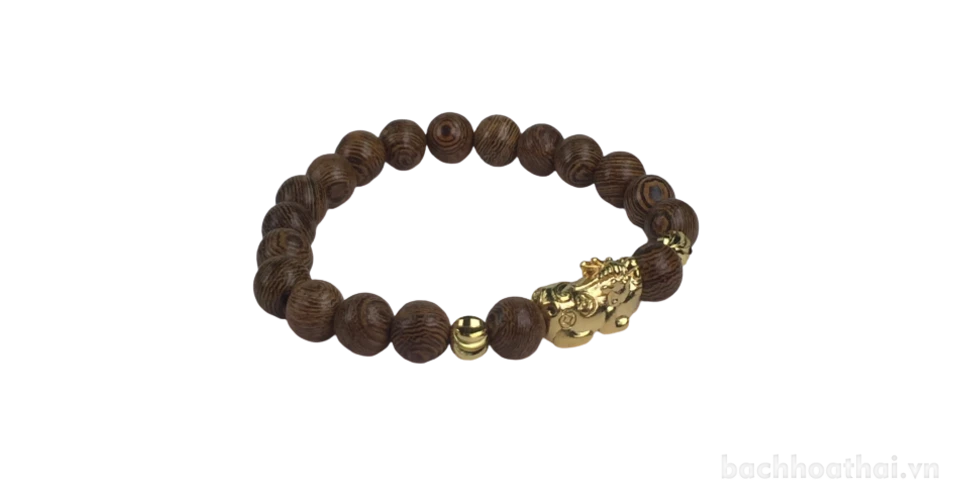 Vòng tay trầm hương Tỳ Hưu may mắn tặng kèm lá Mẹ Ngoắc và lá Yant