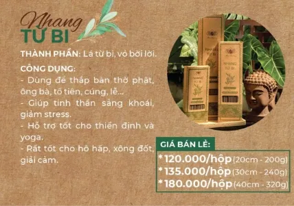 Nhang sạch thảo mộc không hóa chất từ thân, lá cây  Mộc Hương  ảnh 10