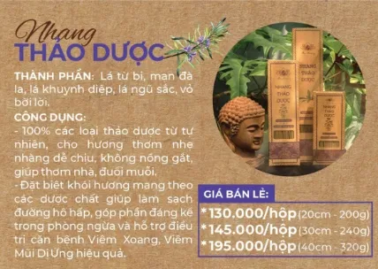 Nhang sạch thảo mộc không hóa chất từ thân, lá cây  Mộc Hương  ảnh 13