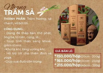 Nhang sạch thảo mộc không hóa chất từ thân, lá cây  Mộc Hương  ảnh 16