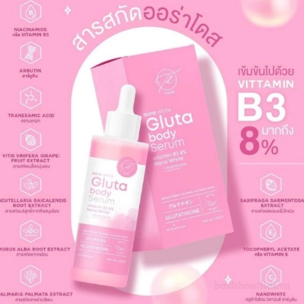 Serum dưỡng trắng Gluta body Aura White Thái Lan  ảnh 2