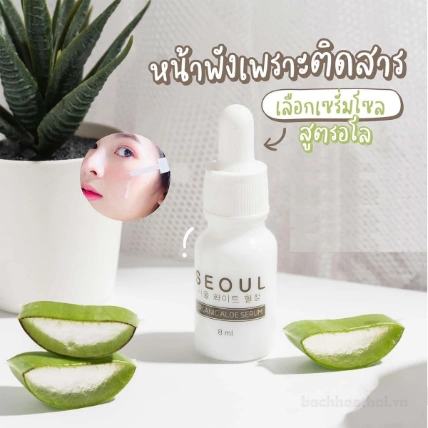 Kem serum tinh chất nha đam, ốc sên dưỡng ẩm trắng da Seoul Moist White Cream ảnh 11