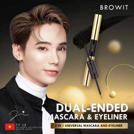 Chuốt mi, kẻ mắt hai đầu Browit by Nongchat 2 in 1 Universal Mascara and Eyeliner ảnh 11