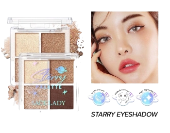 Ảnh sản phẩm Bảng phấn mắt SACE LADY Starry Eyeshadow 4  màu, lì, nhũ, lâu trôi 1