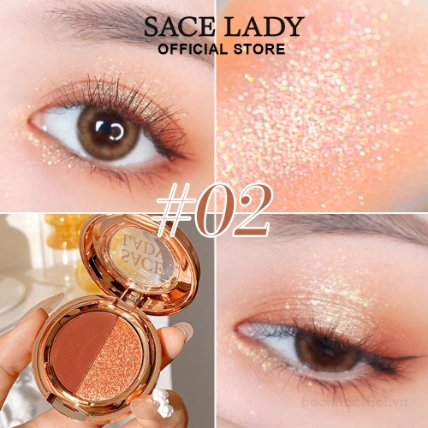 Phấn mắt 2 màu Sace Lady Makeup Eyeshadow Palette ảnh 2