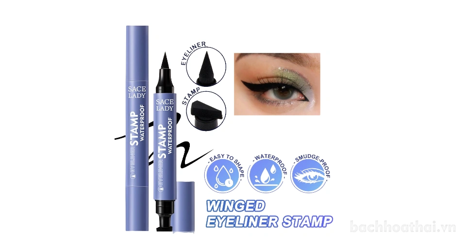 Kẻ mắt nước không trôi dể dàng hơn với dấu đuổi mắt Sace Lady Eyeliner Stamp Waterproof 3g