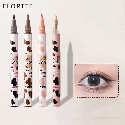 Bút kẻ mắt Flortte Eyeliner đầu siêu mảnh lâu trồi nhiều màu ảnh 10