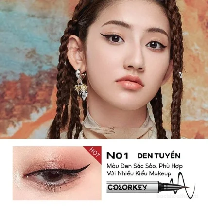 Bút kẻ mắt dạng lỏng Colorkey Floating Color Liquid Eyeliner siêu mảnh chống nước  ảnh 13