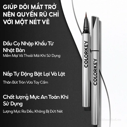 Bút kẻ mắt dạng lỏng Colorkey Floating Color Liquid Eyeliner siêu mảnh chống nước  ảnh 2