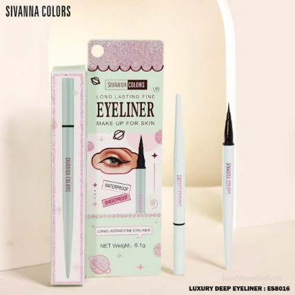 Bút kẻ mắt siêu mảnh Sivanna Colors Long Lasting Fine Eyeliner Makeup For Skin  ảnh 4