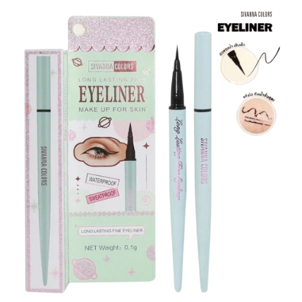 Bút kẻ mắt siêu mảnh Sivanna Colors Long Lasting Fine Eyeliner Makeup For Skin  ảnh 1