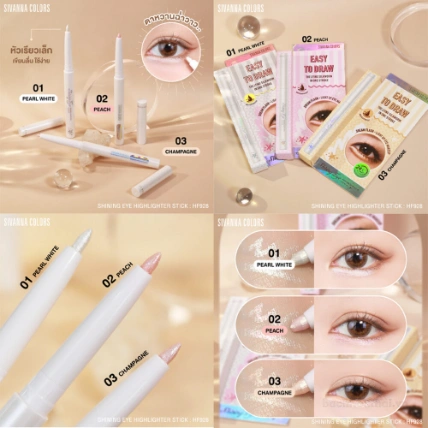 Bút nhũ bắt sáng Sivanna Colors Easy To Draw Shining Eye Highlighter Stick  ảnh 7