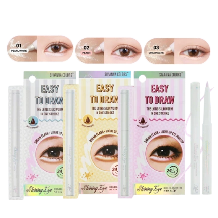 Bút nhũ bắt sáng Sivanna Colors Easy To Draw Shining Eye Highlighter Stick  ảnh 1