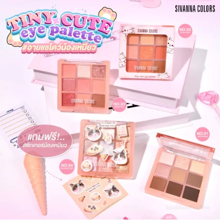 Bảng phấn mắt 9 ô Sivanna Colors Tiny Cute Eye Palette  ảnh 6