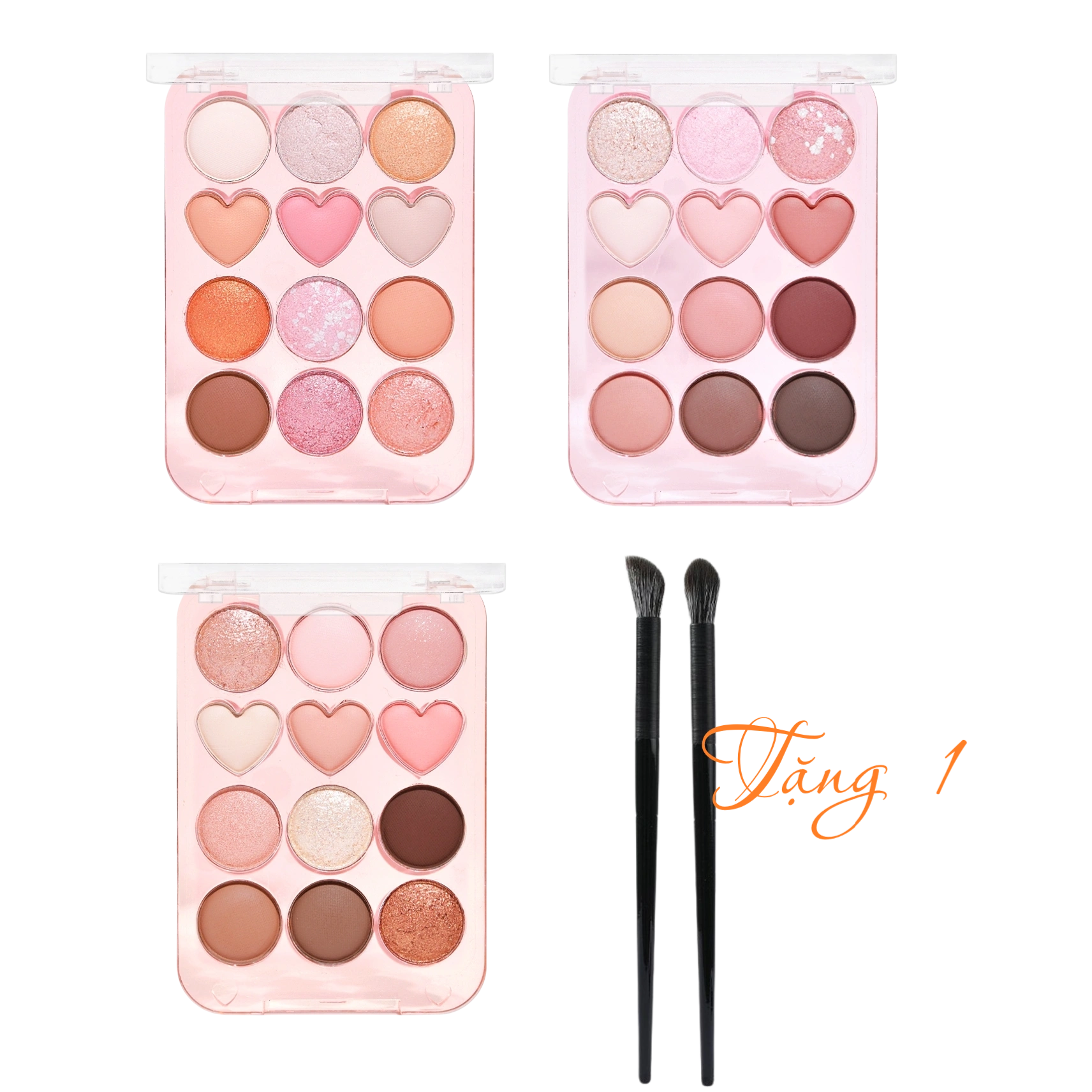 Bảng phấn mắt 12 ô mịn lì kèm nhũ Sivanna Colors Wafer Berry Eye Palette HF635