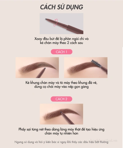 Chì kẻ mày siêu mảnh Cathy Doll Skinny Soft Brow Pencil ảnh 8