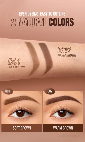 Gel nhuộm lông mày chống nước O.TWO.O Dyeing Peel-Off Eyebrow Tint
ảnh 10