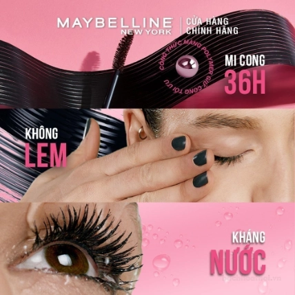 Chuốt mi chống nước Maybelline Hypercurl Waterproof Mascara 9.3ml ảnh 10