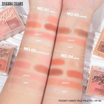 Phấn mắt 4+2 ô Sivanna Colors Pocket Candy Face Palette HF182 ảnh 6