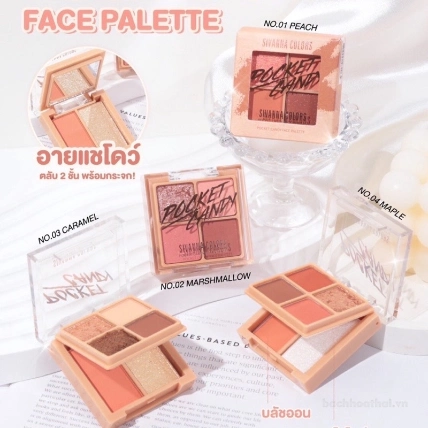 Phấn mắt 4+2 ô Sivanna Colors Pocket Candy Face Palette HF182 ảnh 7