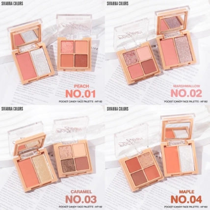 Phấn mắt 4+2 ô Sivanna Colors Pocket Candy Face Palette HF182 ảnh 1