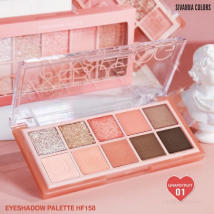 Phấn Mắt 10 Ô Sivanna Colors Eyeshadow Palette Fox & Frog HF158 ảnh 6