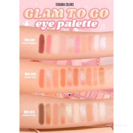 Phấn mắt Sivanna Colors 10 ô Glam To Go Eye Palette HF1009 
 ảnh 4