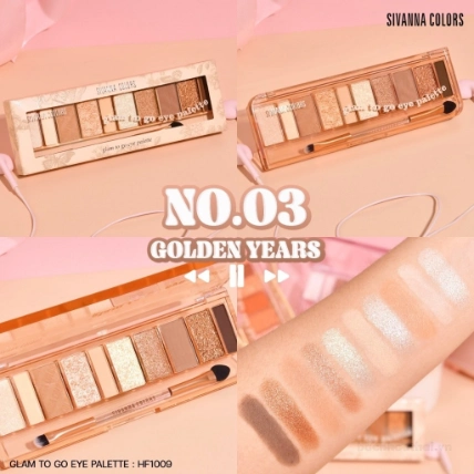 Phấn mắt Sivanna Colors 10 ô Glam To Go Eye Palette HF1009 
 ảnh 8