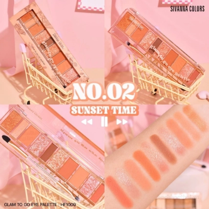 Phấn mắt Sivanna Colors 10 ô Glam To Go Eye Palette HF1009 
 ảnh 9